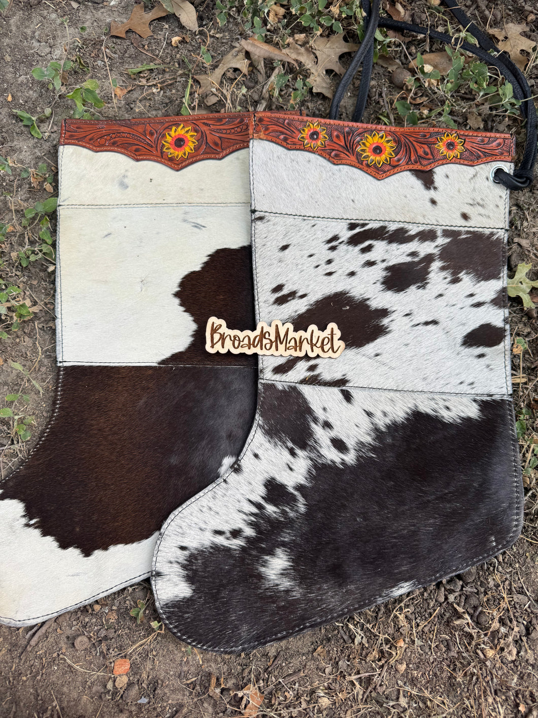 Sunflower Tooled Cowhide Stockings