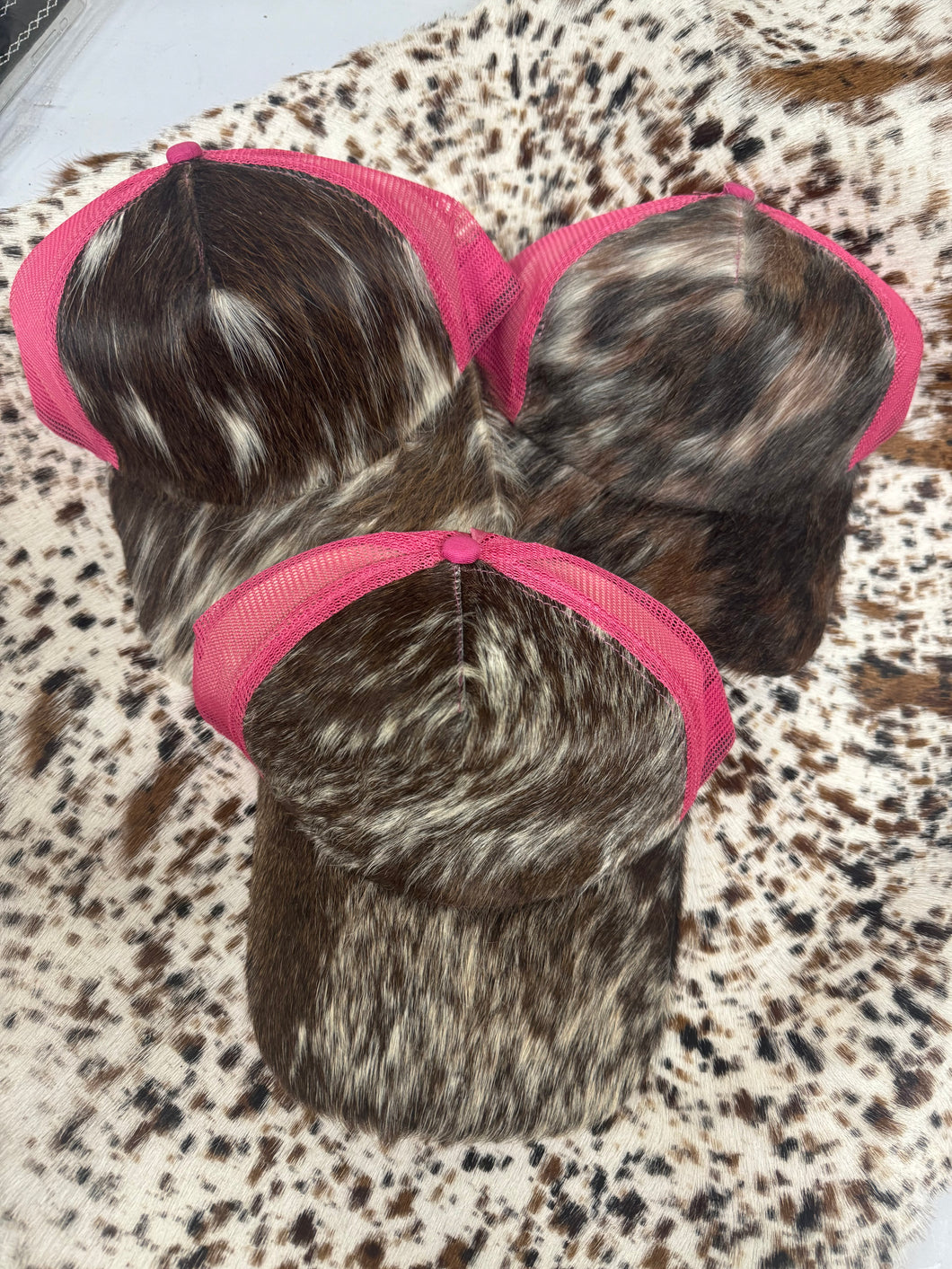 Cowhide Ponytail Baseball Hats