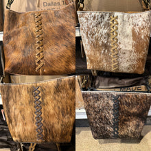 Load image into Gallery viewer, BA2117 X Stitched Crossbody Cowhide Purse
