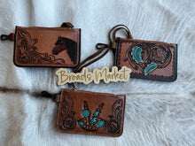 Load image into Gallery viewer, Wristlet Tooled Leather ID Wallet Holders
