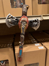 Load image into Gallery viewer, Headdress Tomahawk Bear Coyote Wolf Cross
