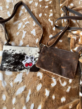 Load image into Gallery viewer, Checkered Cherry Cowhide Crossbody Purse
