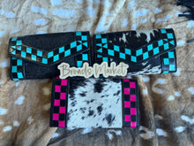 Load image into Gallery viewer, Checkered Cowhide Wallets
