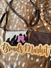 Load image into Gallery viewer, Pink Checkered Bow Cowhide Crossbody Purses

