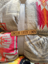 Load image into Gallery viewer, Azalia Pink &amp; Grey Crosses S30 Blanket
