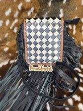 Load image into Gallery viewer, The Babbette Checkered Fringe Crossbody Purse
