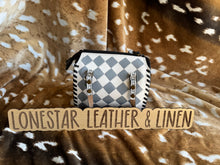 Load image into Gallery viewer, Grey Sydney Checkered Speedy Crossbody Purse
