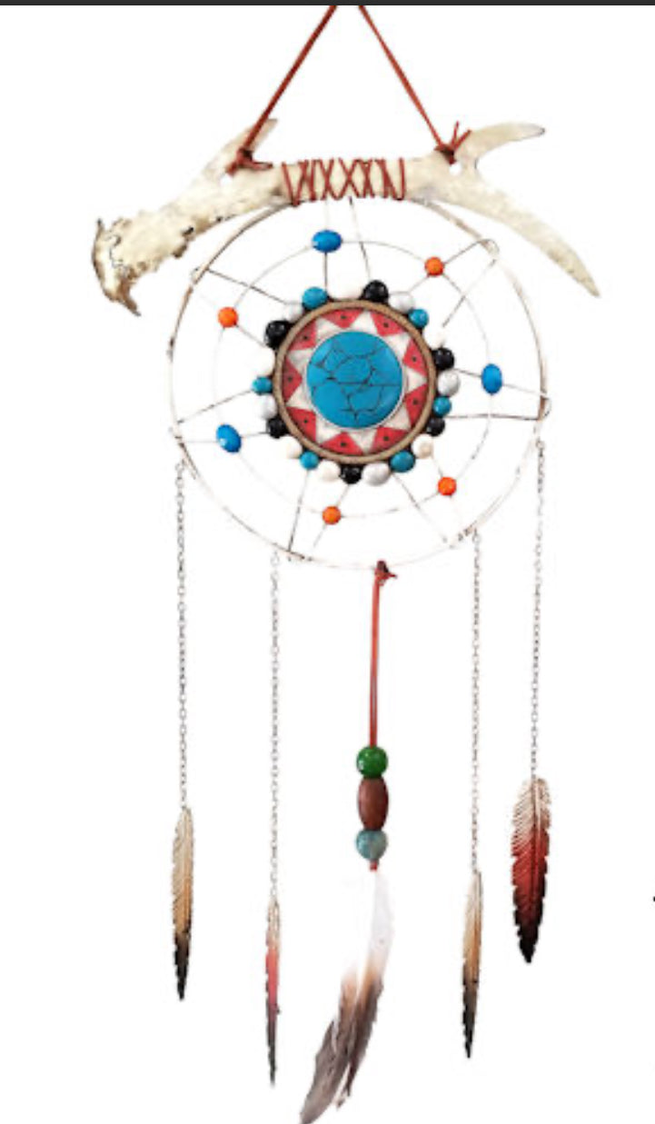 Feather Antler Dream Catcher