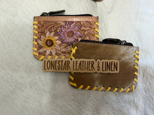 Load image into Gallery viewer, Tooled Cowhide Coin Purses
