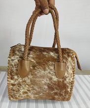 Load image into Gallery viewer, Full Cowhide Beige Red Speedy Bags
