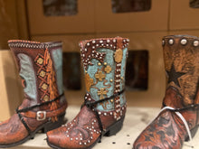 Load image into Gallery viewer, Set of 3 Studded Boot Vases
