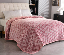 Load image into Gallery viewer, Blush Pink Aztec Super Plush Blanket
