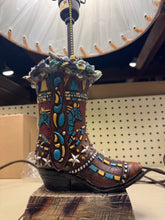Load image into Gallery viewer, RA54099 Turquoise Floral Boot Vase
