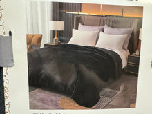 Load image into Gallery viewer, Solid Black Super Plush Blanket
