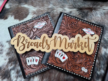 Load image into Gallery viewer, Tooled Leather &amp; Cowhide Planner Portfolios
