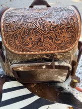 Load image into Gallery viewer, Stunning Tooled Large Cowhide Backpack
