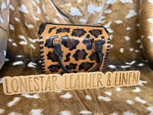 Load image into Gallery viewer, Cheetah Leather Tooled Speedy Purse
