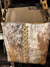 Load image into Gallery viewer, BA2117 X Stitched Crossbody Cowhide Purse
