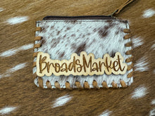 Load image into Gallery viewer, Cowhide &amp; Distressed Leather Braided Coin Purses
