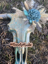 Load image into Gallery viewer, Christa Flex Gold &amp; Blue Cowskull
