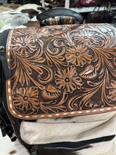 Load image into Gallery viewer, Tooled Cowhide Backpack
