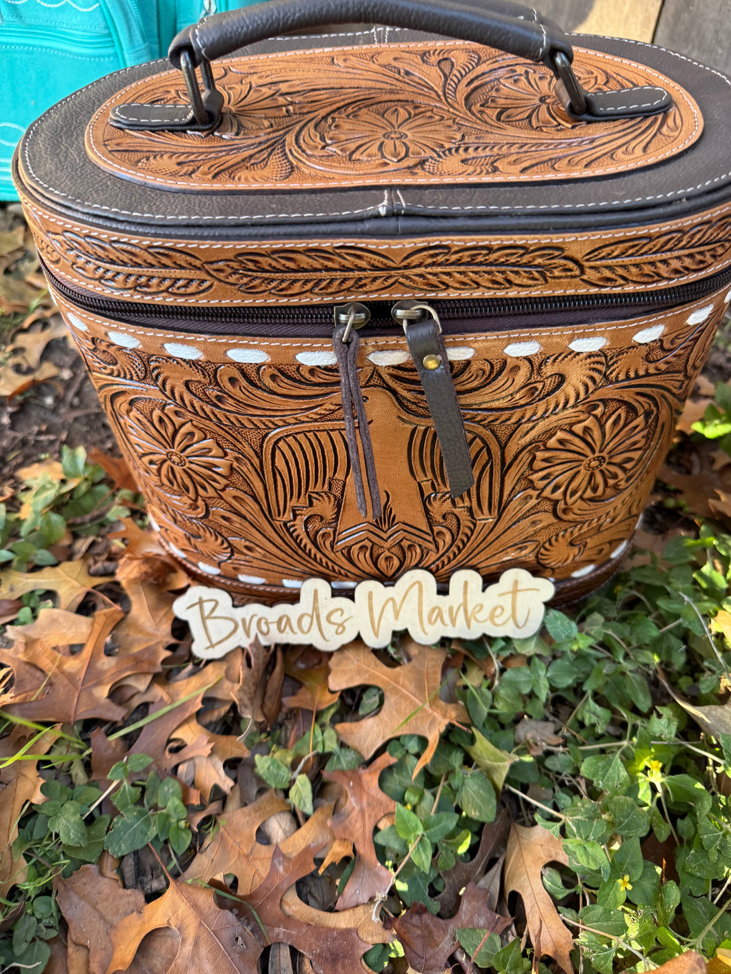 Thunderbird Tooled Cosmetic Travel Case