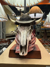 Load image into Gallery viewer, RA7376 Red Bandana Cowskull Lamp
