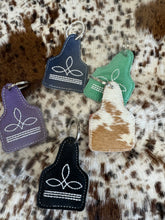 Load image into Gallery viewer, Qty 5 Cowhide Suede Leather Bootstitch Keychains
