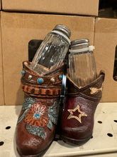 Load image into Gallery viewer, Turquoise Star Boot Salt &amp; Pepper Shaker Set
