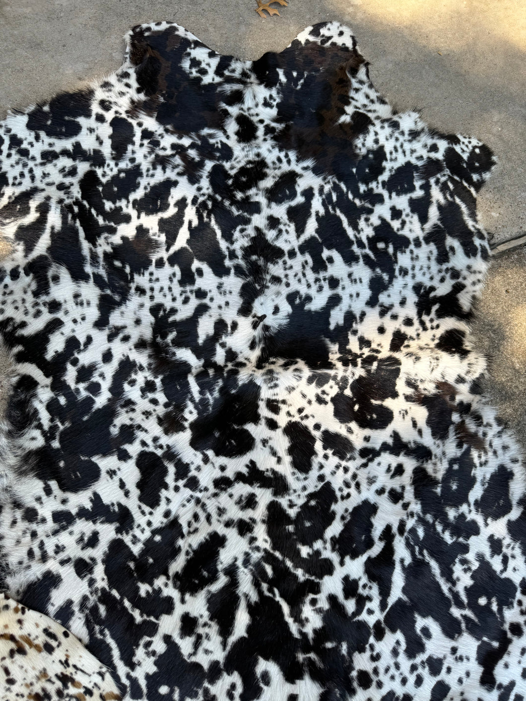 Printed Salt & Pepper Calf Cowhide Rugs