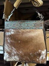 Load image into Gallery viewer, Aztec Line Fringe Crossbody Purse

