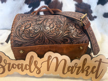 Load image into Gallery viewer, Josie Tooled Leather Belt Buckle Speedy Purse
