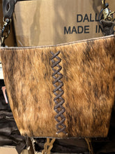 Load image into Gallery viewer, BA2117 X Stitched Crossbody Cowhide Purse
