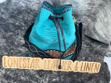 Load image into Gallery viewer, Bootstitch Suede Leather Drawstring Purse
