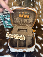 Load image into Gallery viewer, Beautiful Tooled Leather &amp; Cowhide Jewelry Cases
