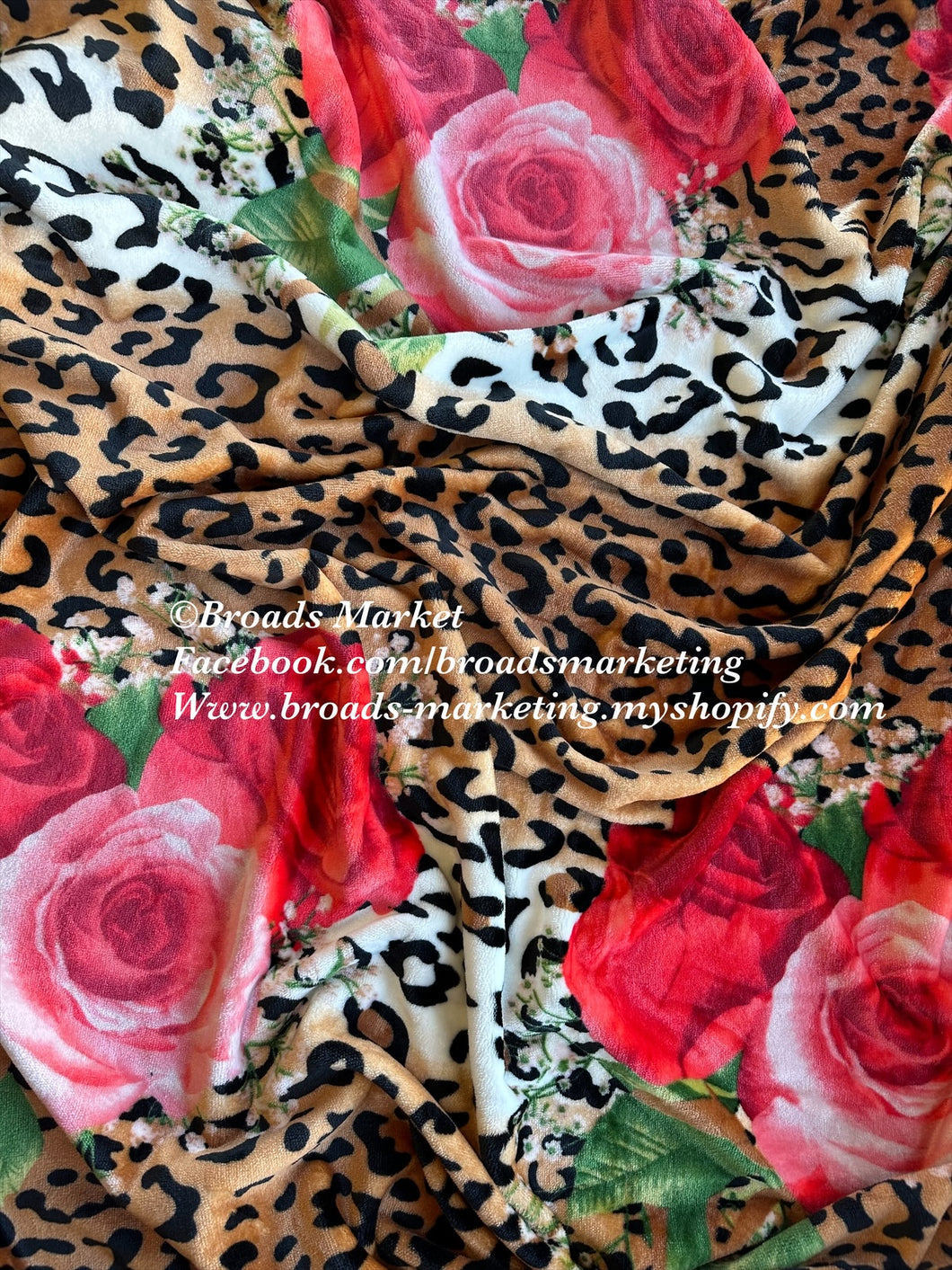 Twin Cheetah Leopard Rose Blanket