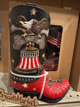 Load image into Gallery viewer, RA7449 US Liberty Bell Flag Eagle Boot Vase
