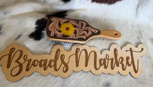 Load image into Gallery viewer, Wooden Leather Hair Brushes
