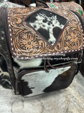 Load image into Gallery viewer, Tooled Cowhide Backpacks
