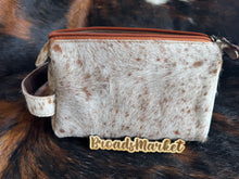 Load image into Gallery viewer, Cowhide Cosmetic Zip Pouches
