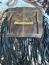 Load image into Gallery viewer, Turquoise Casino 777 Tooled Leather Fringe Purse
