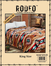 Load image into Gallery viewer, Rodeo Aztec Taupe Super Plush Blanket
