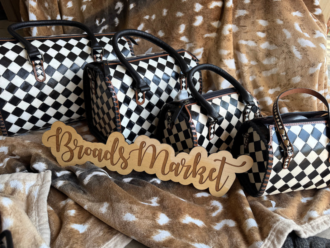 Checkered Speedy Crossbody Purse