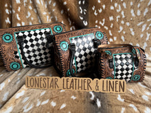 Load image into Gallery viewer, Astrid Checkered Concho Speedy Crossbody Purse
