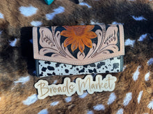 Load image into Gallery viewer, Tooled Leather &amp; Cowhide Wallets
