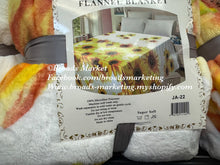 Load image into Gallery viewer, White Background Sunflower Super Plush Blanket
