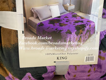 Load image into Gallery viewer, Purple Cow Super Plush King Blanket
