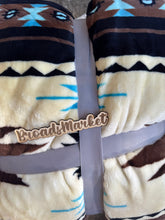 Load image into Gallery viewer, Brown Aztec Super Plush Blanket S4
