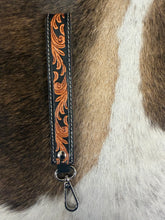 Load image into Gallery viewer, Tooled Leather Wristlet Keychains
