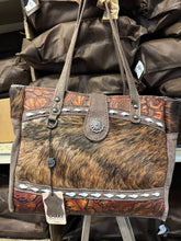 Load image into Gallery viewer, BA2830 Concho Cowhide Tooled Leather Handbag Purse
